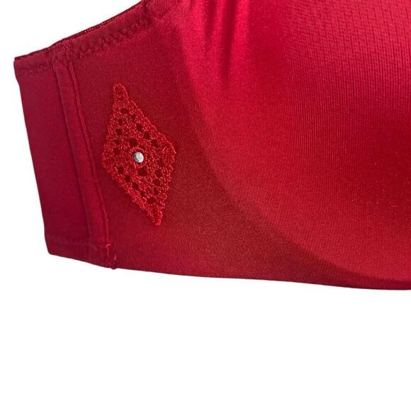 ROSY Mademoiselle France Red Luxury Rhinestone Bra NWT 32B - Picture 4 of 14